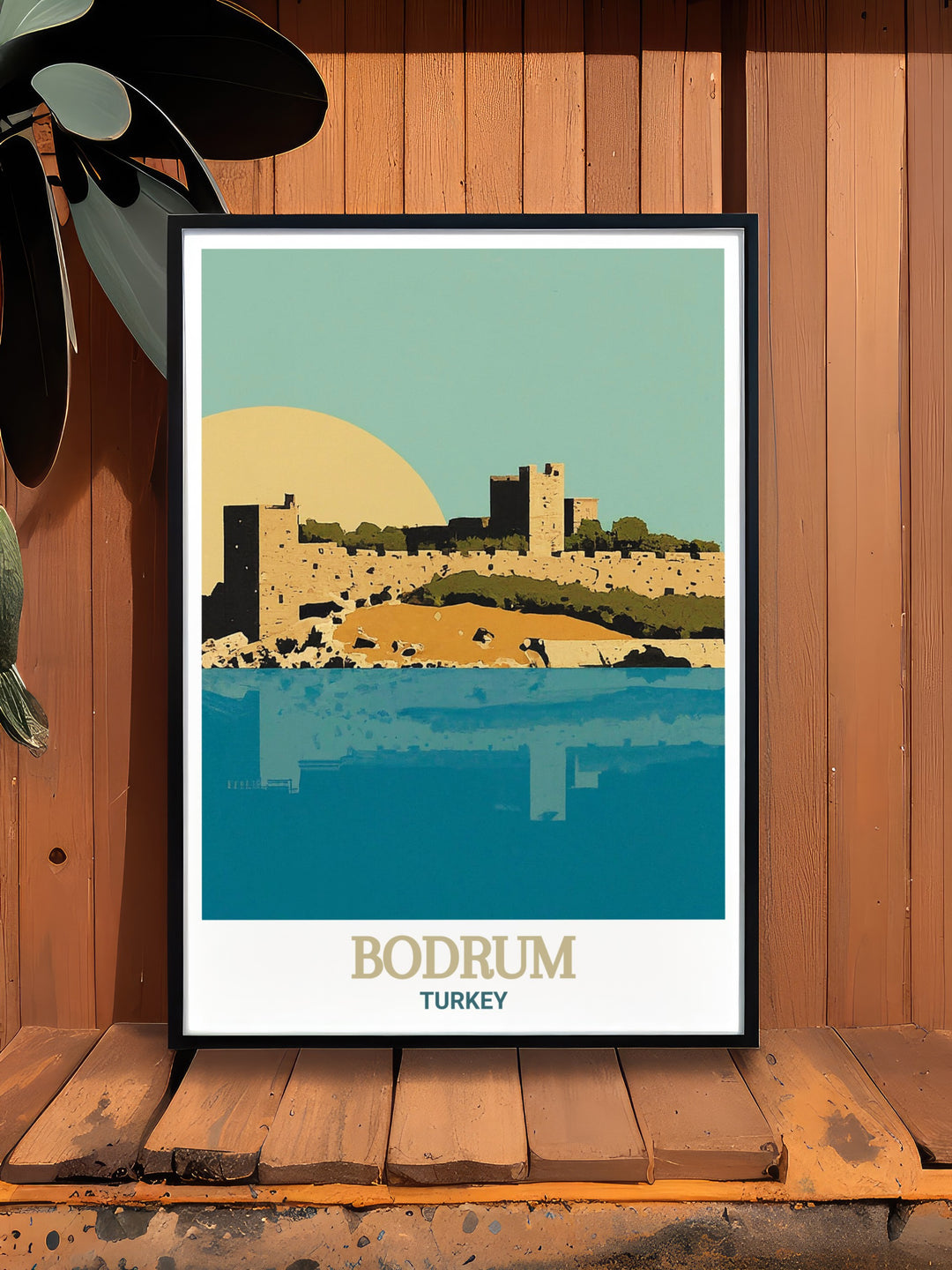 Elegant Bodrum Castle framed prints highlighting the timeless architecture of Bodrum Turkey. These Turkey travel prints are perfect for enhancing your living room decor with a touch of history and cultural depth ideal for art lovers.