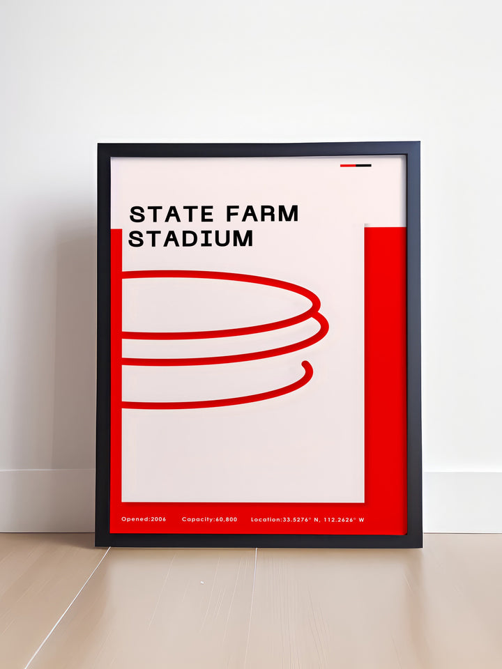 Arizona print of State Farm Stadium making a great gift for him or her and football fanatics