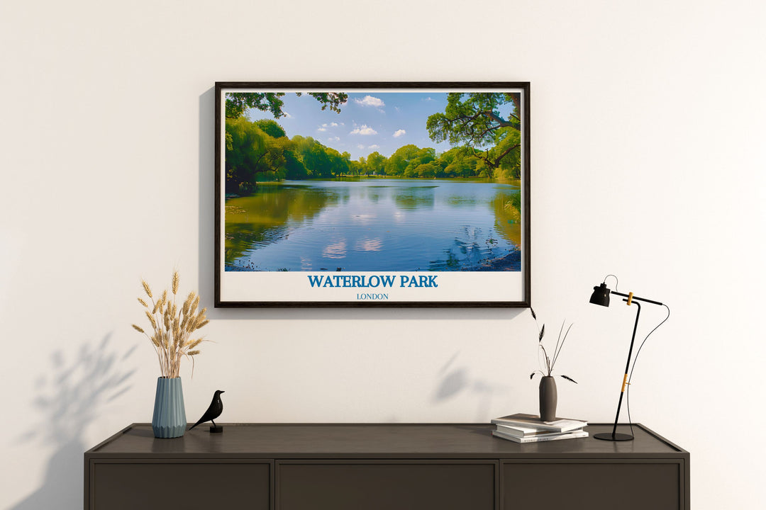 Discover the beauty of Londons hidden parks with Waterlow Park Print and Highgate Ponds Elegant Home Decor these prints capture the tranquil atmosphere of Highgate Ponds and the surrounding area making them ideal for any living space