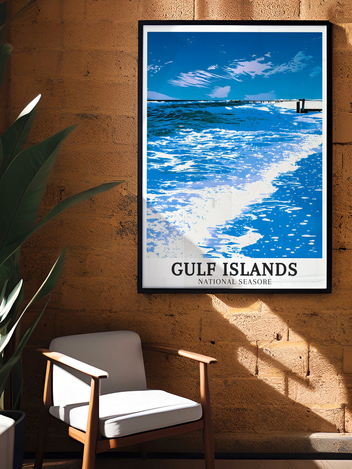 The Fort Pickens canvas art combines historical charm with natural beauty, showcasing one of Floridas most iconic historical sites. The forts architecture and surrounding beaches are perfectly captured in this canvas, making it an ideal piece for history buffs and nature lovers alike. Add a unique element of Floridas rich history and beauty to your home decor with this artwork.