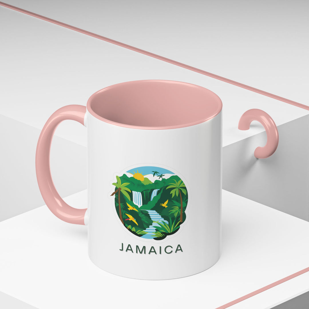 A vibrant Jamaica mug showcasing the island’s picturesque landscapes. Ideal for coffee and tea lovers, it is durable, microwave-safe, and dishwasher-safe. A meaningful gift for those who love Jamaica’s scenic beauty.