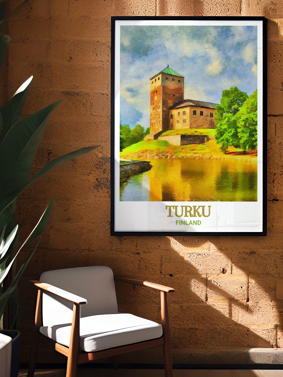 Explore the rich heritage of Finland with this elegant wall decor featuring Turku Castle. The artwork highlights the castles significance in Finnish history, making it a perfect blend of art and culture for your home or office.