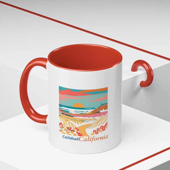 The Carlsbad California mug is the perfect way to celebrate the beauty of the city. Dishwasher-safe and crafted from durable ceramic, it is ideal for daily use or as a meaningful gift for anyone who loves the coastal charm of Carlsbad.