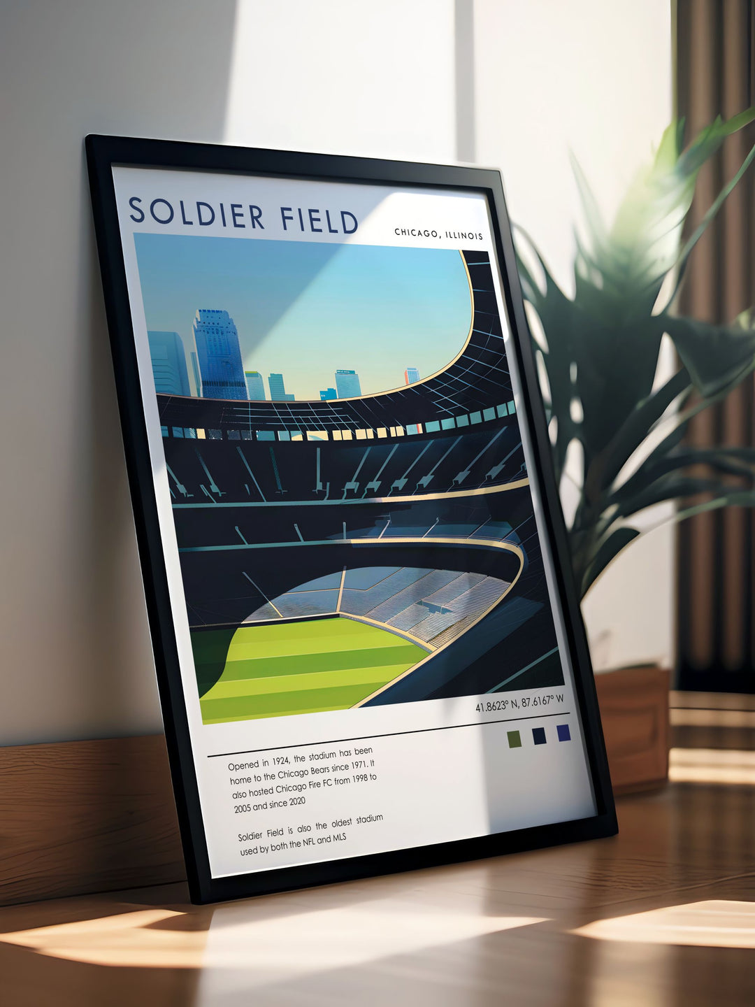 Elegant Soldier Field modern prints and San Sebastian poster showcasing fine line art ideal for birthday gifts and colorful wall decor for any room