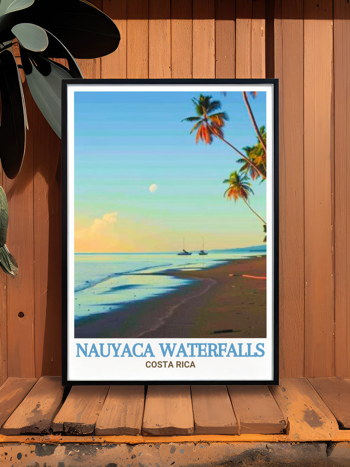 Stunning Costa Rica decor featuring Dominical Beach this beautiful art print captures the lush coastal scenery making it a perfect gift for those who love nature and adventure ideal for adding a touch of elegance to any living room bedroom or office space