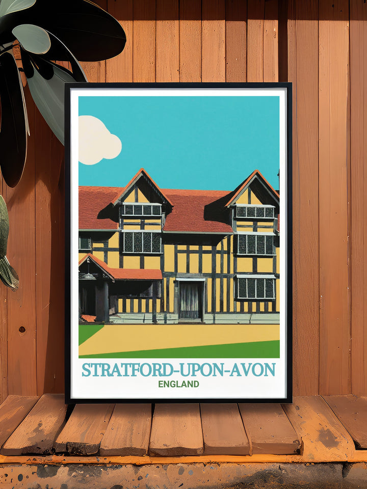 Our collection of Shakespeares Birthplace stunning prints from Stratford upon Avon offers beautiful wall decor that captures the architectural beauty and historic significance of this iconic landmark