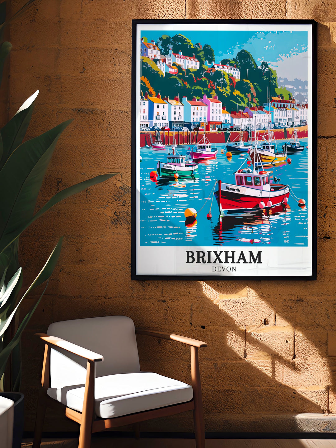 Brixham Harbour Canvas Art brings a soothing view of the sea into any room, highlighting the tranquil waters and classic fishing boats that make Brixham a hidden gem of Englands coastline.