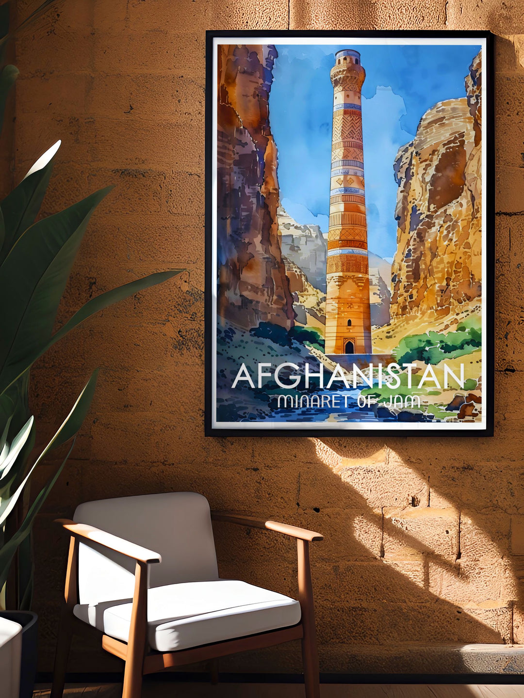 Beautiful Minaret of Jam wall art depicting the iconic minaret a meaningful addition to your art collection that celebrates Afghanistans rich cultural heritage