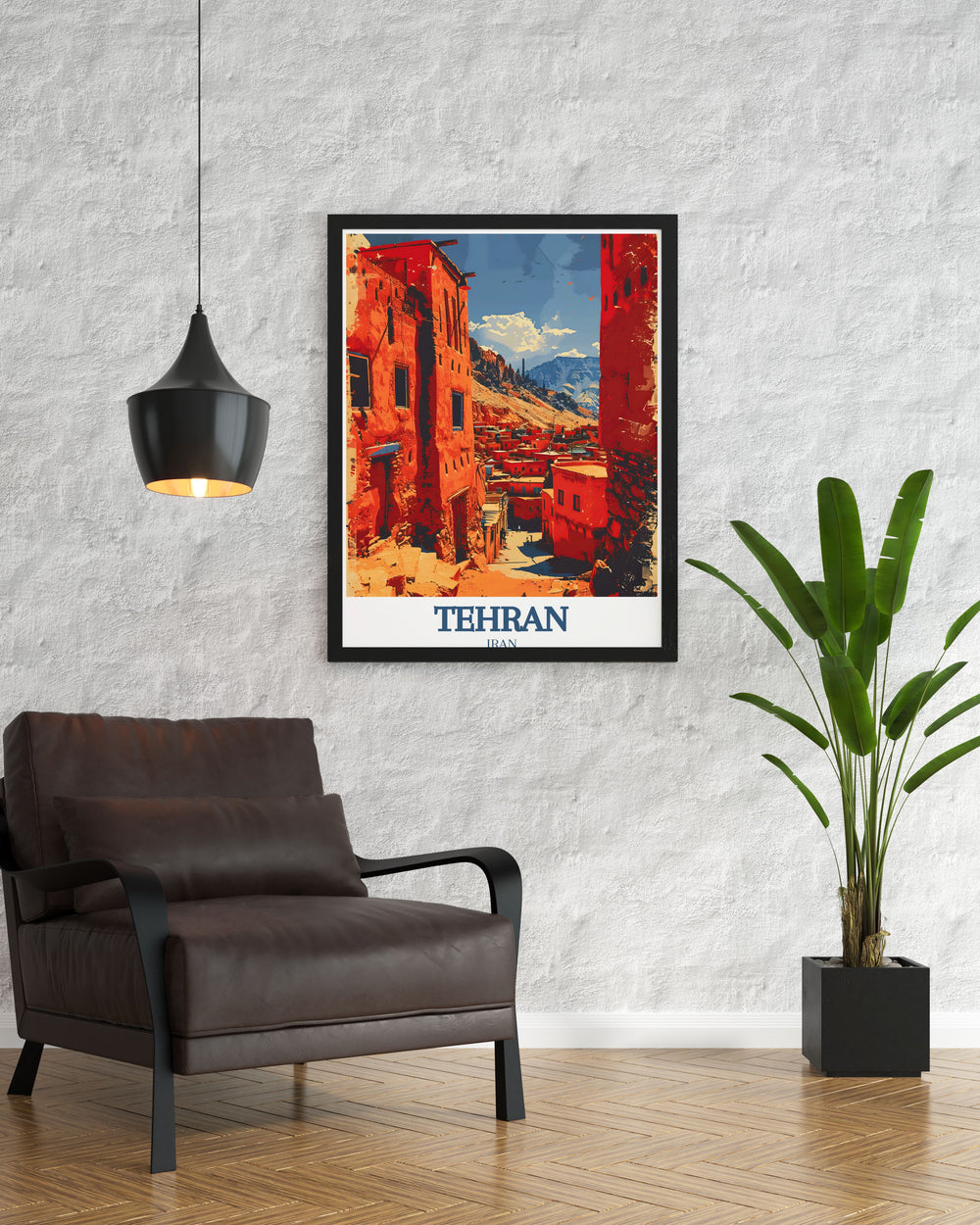 Abyaneh village Karkas Mountains stunning living room decor print showcasing the beauty of Tehran city and its rich cultural heritage perfect for any home