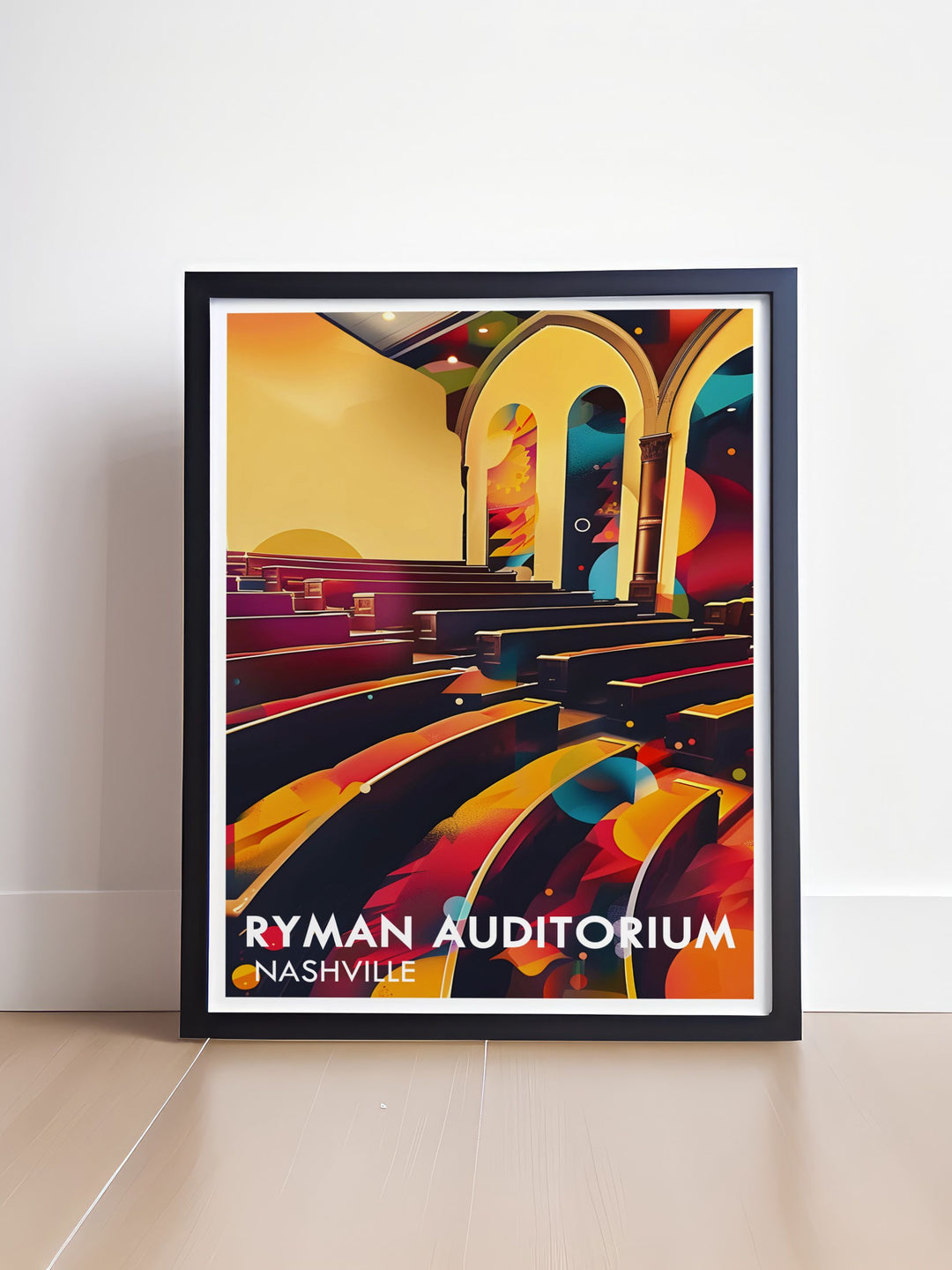 Ryman Auditorium Stage and Auditorium stunning prints ideal for Nashville Tennessee home decor and country music art collectors