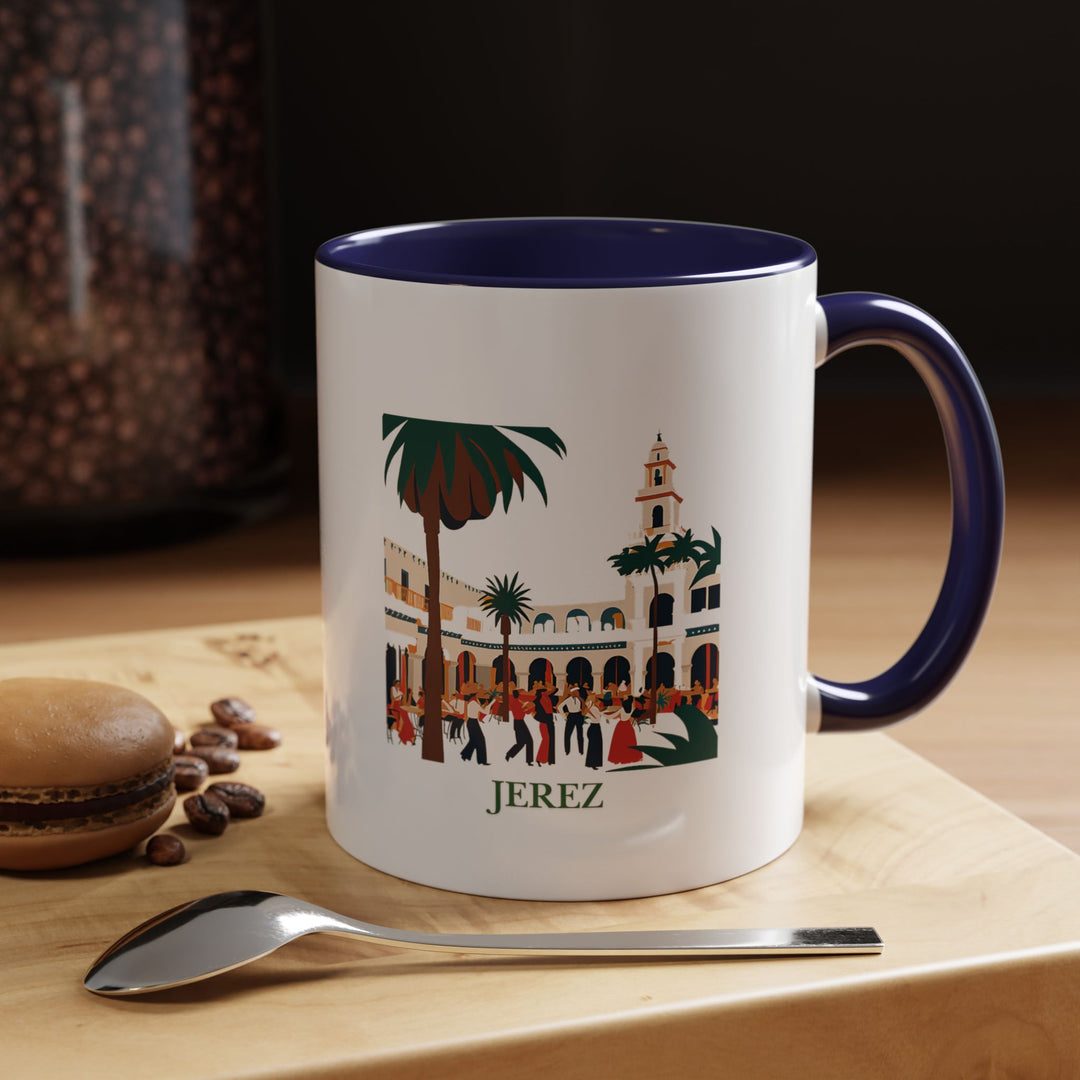 A beautifully designed Jerez Spain mug capturing the city’s vibrant charm. Perfect for coffee or tea lovers, it features intricate artwork inspired by Jerez’s architecture and traditions. Durable and dishwasher-safe, it makes a meaningful gift or keepsake for travelers and collectors.