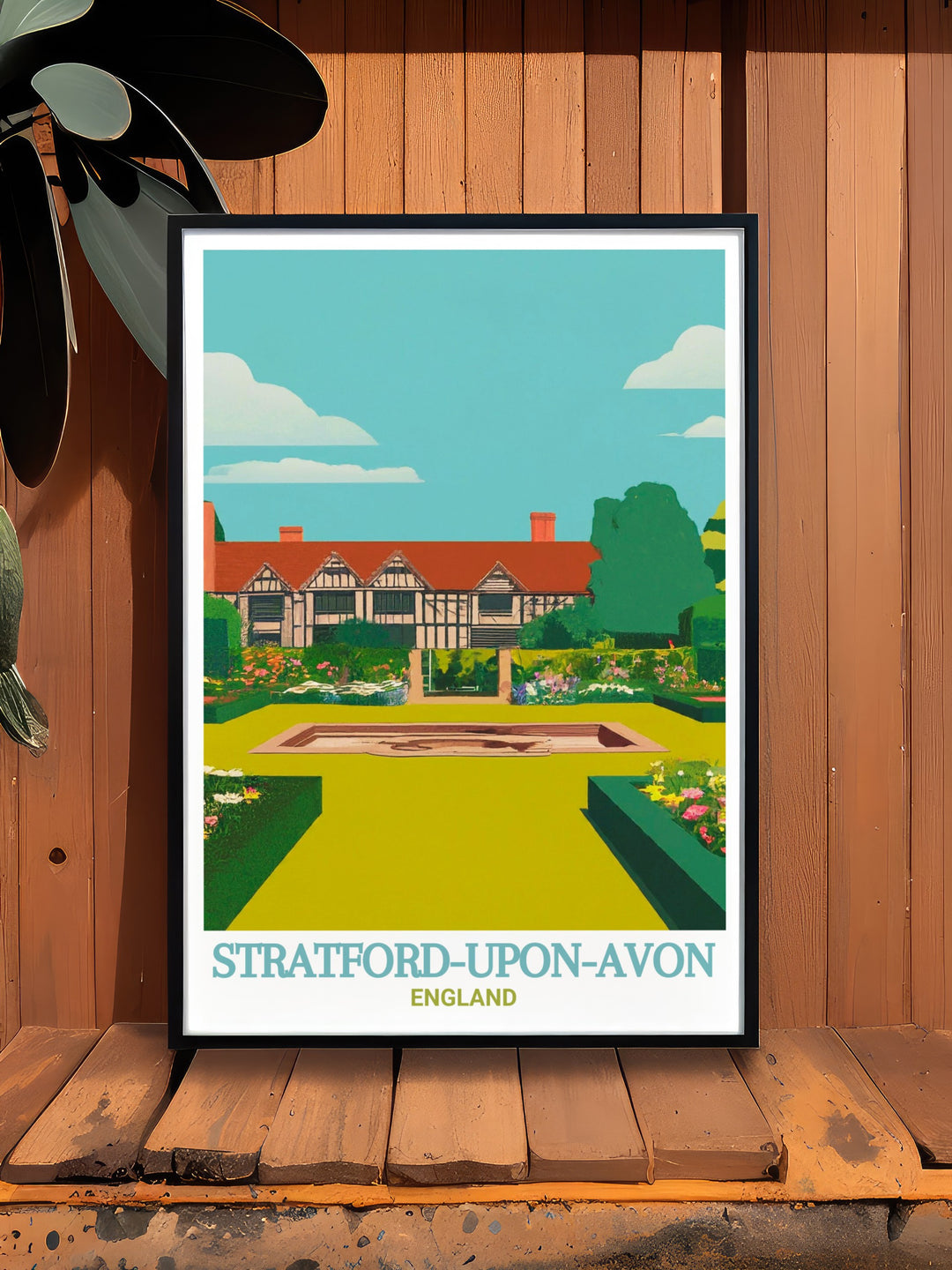 Enjoy the charm of Stratford upon Avon every day with our Halls Croft stunning prints a beautiful addition to any wall decor collection and a perfect piece of England travel art for your home.