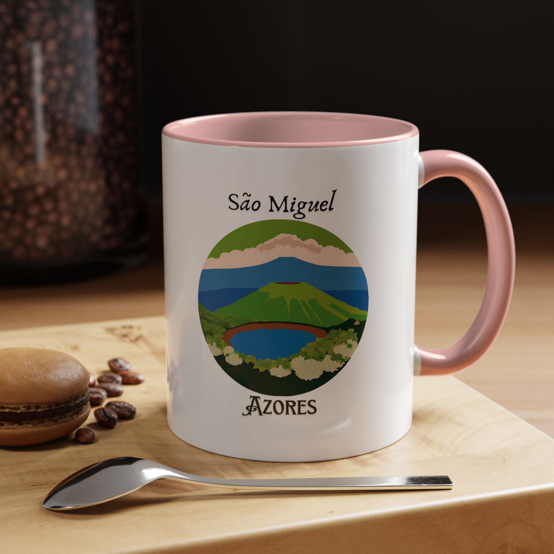 This São Miguel mug combines practical function with artistic beauty, displaying intricate artwork of the island's vibrant culture. Made from high-quality ceramic, dishwasher and microwave safe, suitable for everyday use or as a special keepsake for those who love São Miguel's allure.