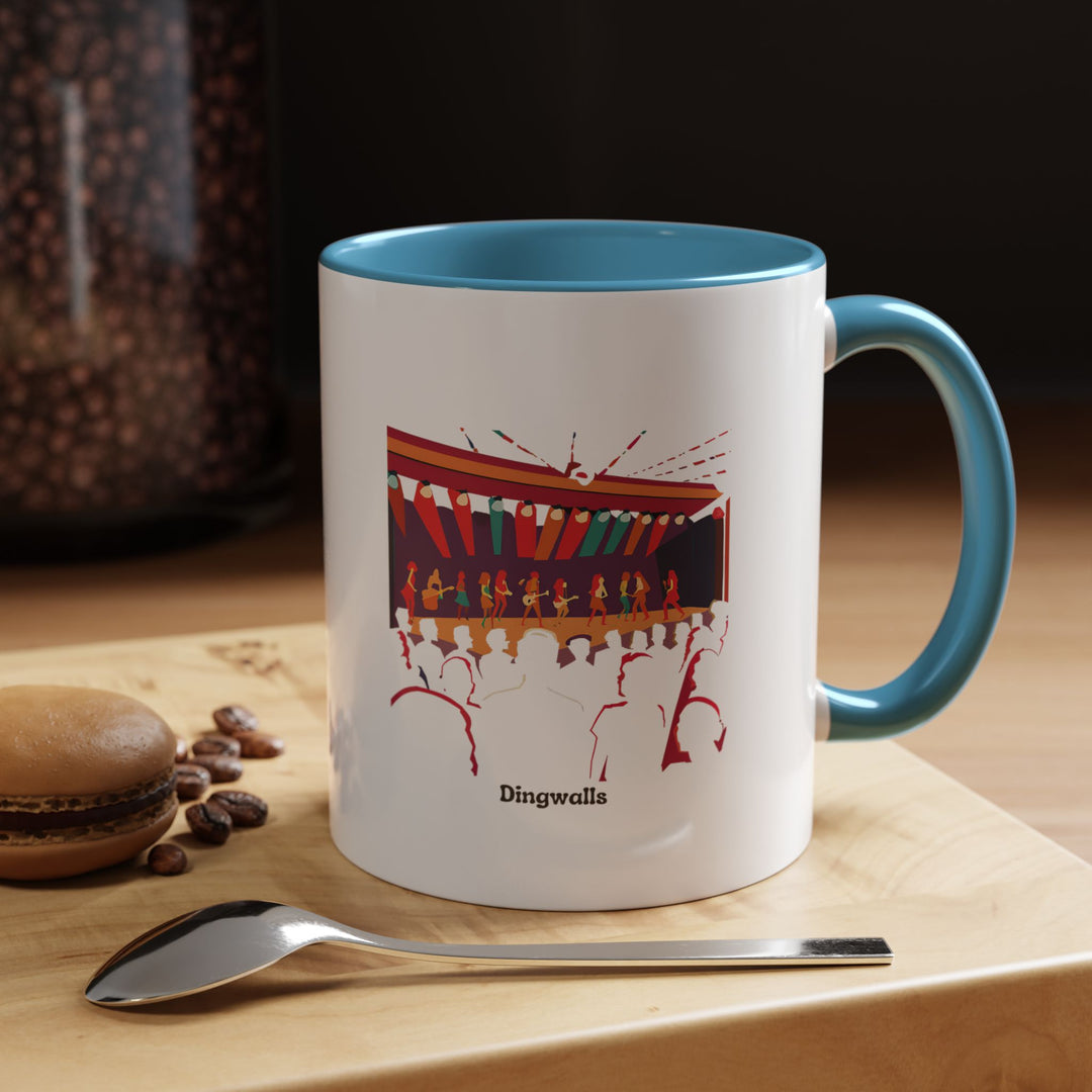 This Camden mug captures the spirit of Dingwalls with its detailed design. Made from high-quality ceramic, it is dishwasher and microwave safe, combining practicality with a striking look, making it a thoughtful gift or daily coffee companion.