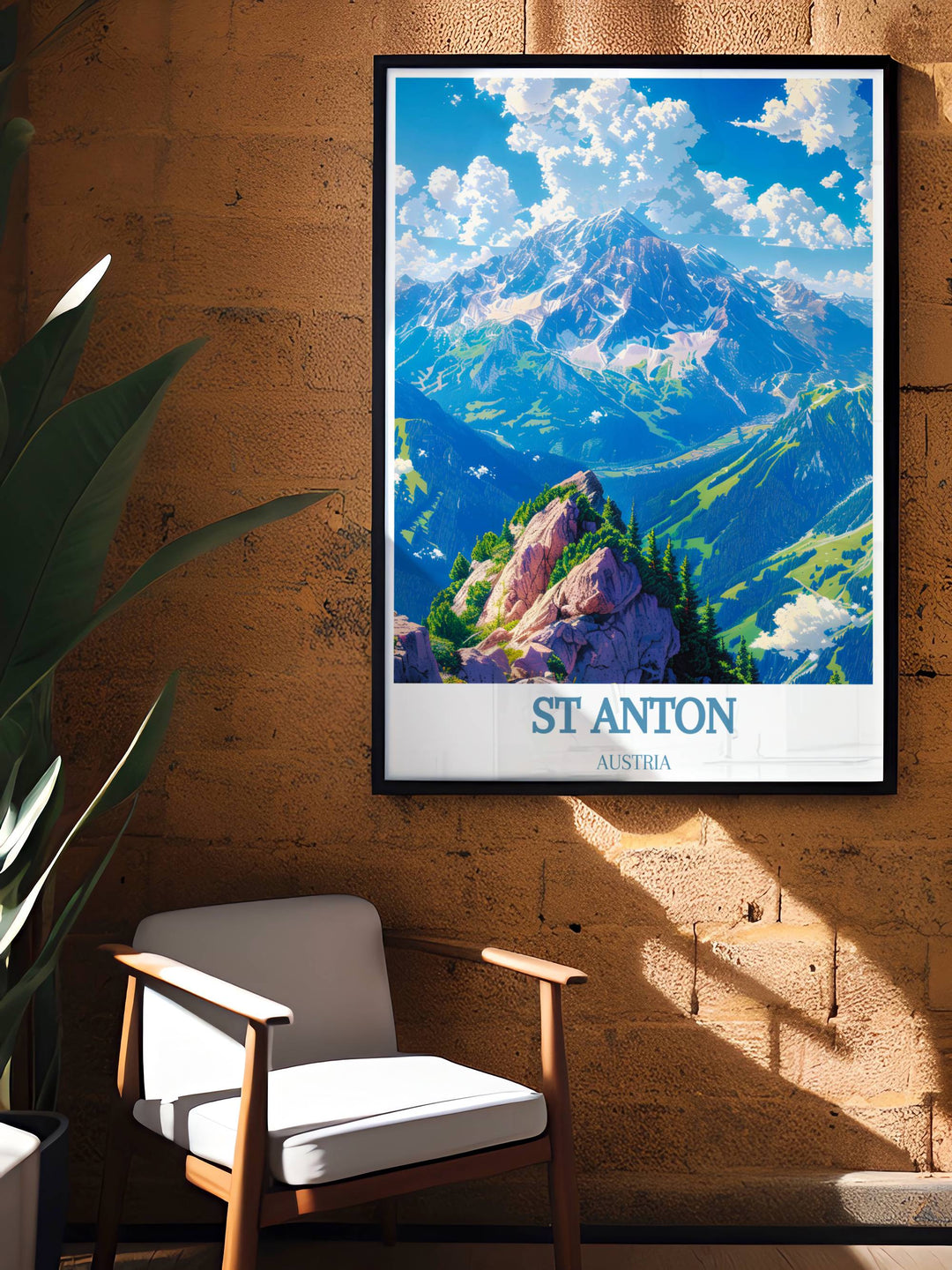 Valluga Mountain Elegant Home Decor paired with a St Anton Poster creates a timeless look that complements any interior style. These prints are ideal for those who love skiing Austria and want to bring a touch of alpine elegance into their living space.