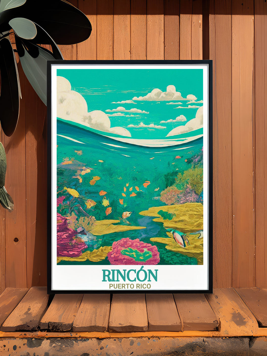 A beautiful travel print of Rincon Beach and Tres Palmas Marine Reserve, capturing the essence of Californias coastal beauty and environmental conservation. This poster is perfect for adding a natural touch to your décor or gifting to nature lovers and surfers.