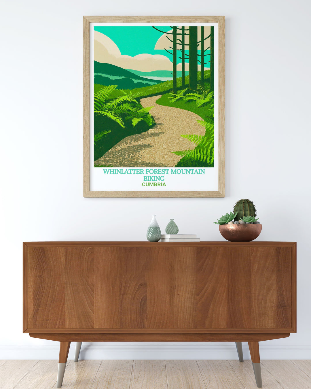 Cumbria vintage poster highlights the timeless beauty of the Lake District, with its rolling hills and lush forests. This artwork is perfect for nature lovers and collectors of vintage travel prints, offering a stunning depiction of one of the UKs most beloved regions.