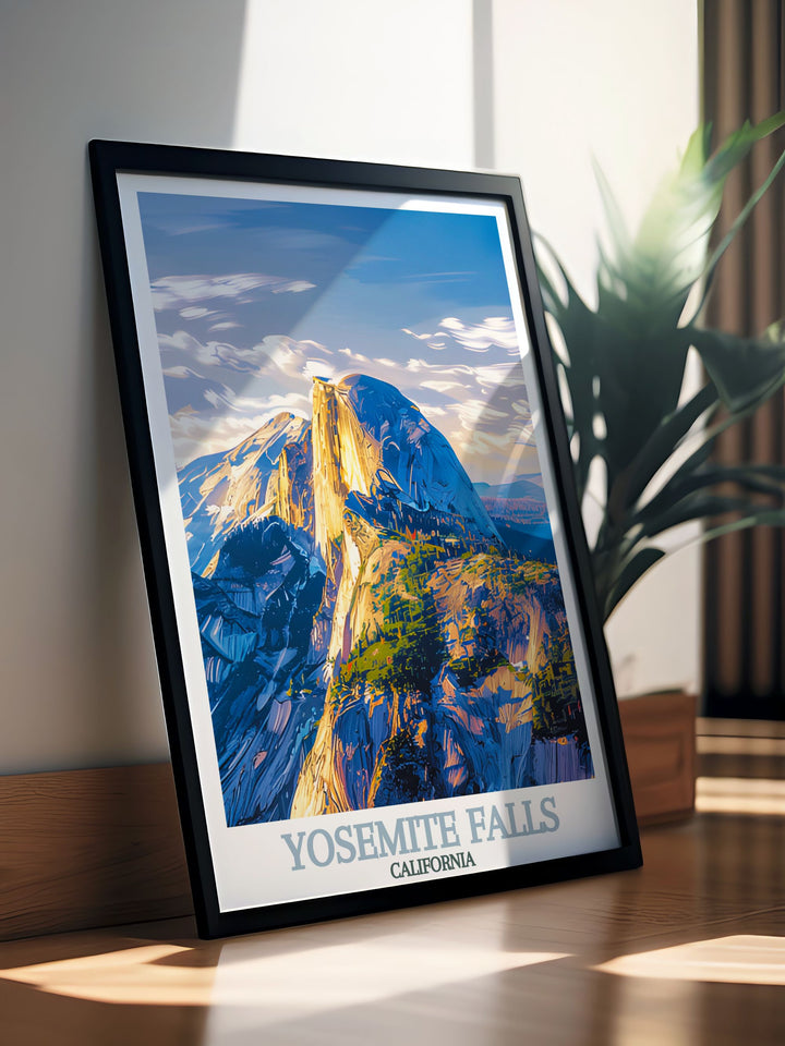 Elegant Half Dome print capturing the grandeur of Yosemites famous rock formation ideal for enhancing any living space