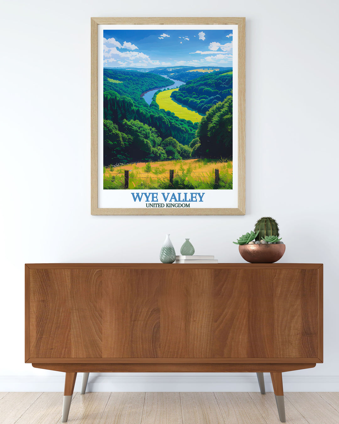 Symonds Yat Rock artwork featuring classic nature scenes and the tranquility of Herefordshire. Ideal for those seeking elegant home decor and unique gifts.