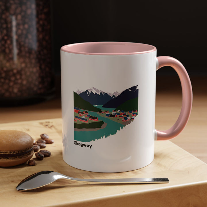 A beautifully designed Skagway Alaska Mug featuring vibrant artwork of the Alaskan wilderness. Durable and dishwasher-safe, this ceramic mug is ideal for coffee or tea and makes a perfect gift for nature enthusiasts or travelers.