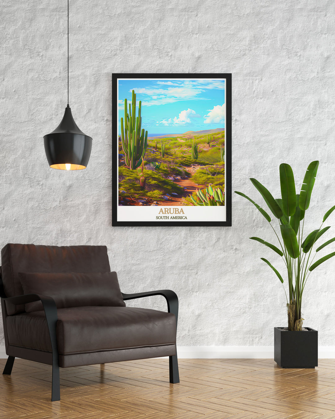 Aruba poster depicting the natural wonders of Arikok National Park bringing the essence of the Caribbean island into your home and serving as a beautiful reminder of your travels or love for nature with its exquisite fine line print quality