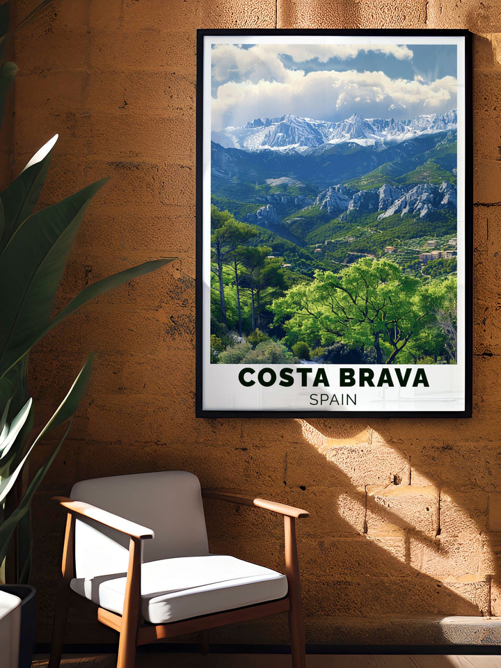 Bring the natural beauty of Costa Brava into your home with this canvas art. Featuring the untouched wilderness of Costa Brava National Park, this travel print is a great gift for anyone who loves Spains rich natural heritage.