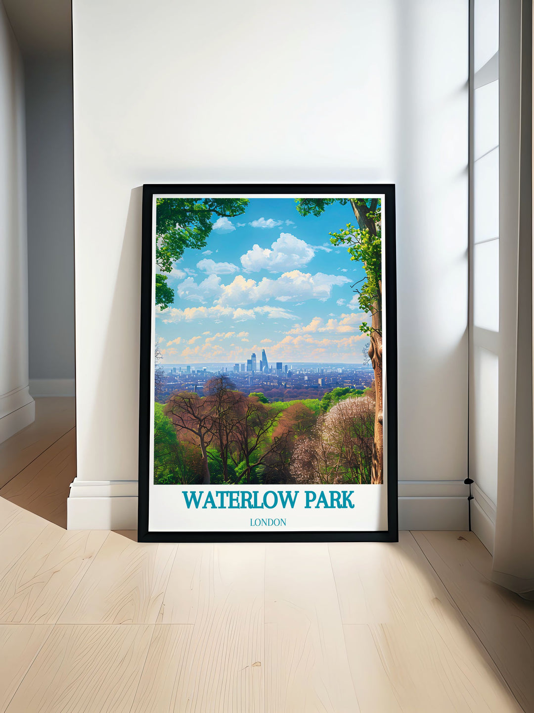 Waterlow Park Art Print captures the serene beauty of one of Londons hidden gems perfect for adding elegance to any space this print highlights the tranquil atmosphere of Highgate Village and its lush green surroundings making it an ideal addition to your home decor