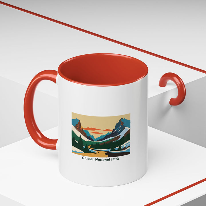 A colorful Glacier National Park Mug with bold designs celebrating the park’s landscapes and wildlife. Made from durable ceramic, this dishwasher-safe mug is perfect for coffee enthusiasts and collectors.