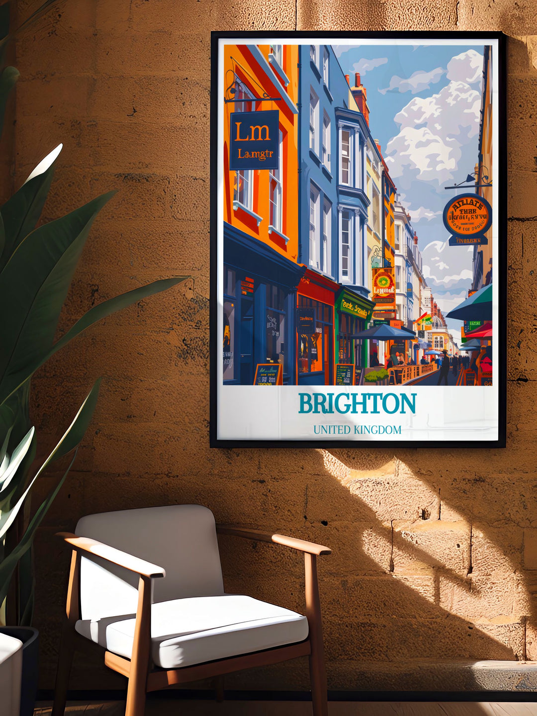 Add a touch of history and contemporary style to your home with The Lanes modern art highlighting the essence of this famous Brighton location