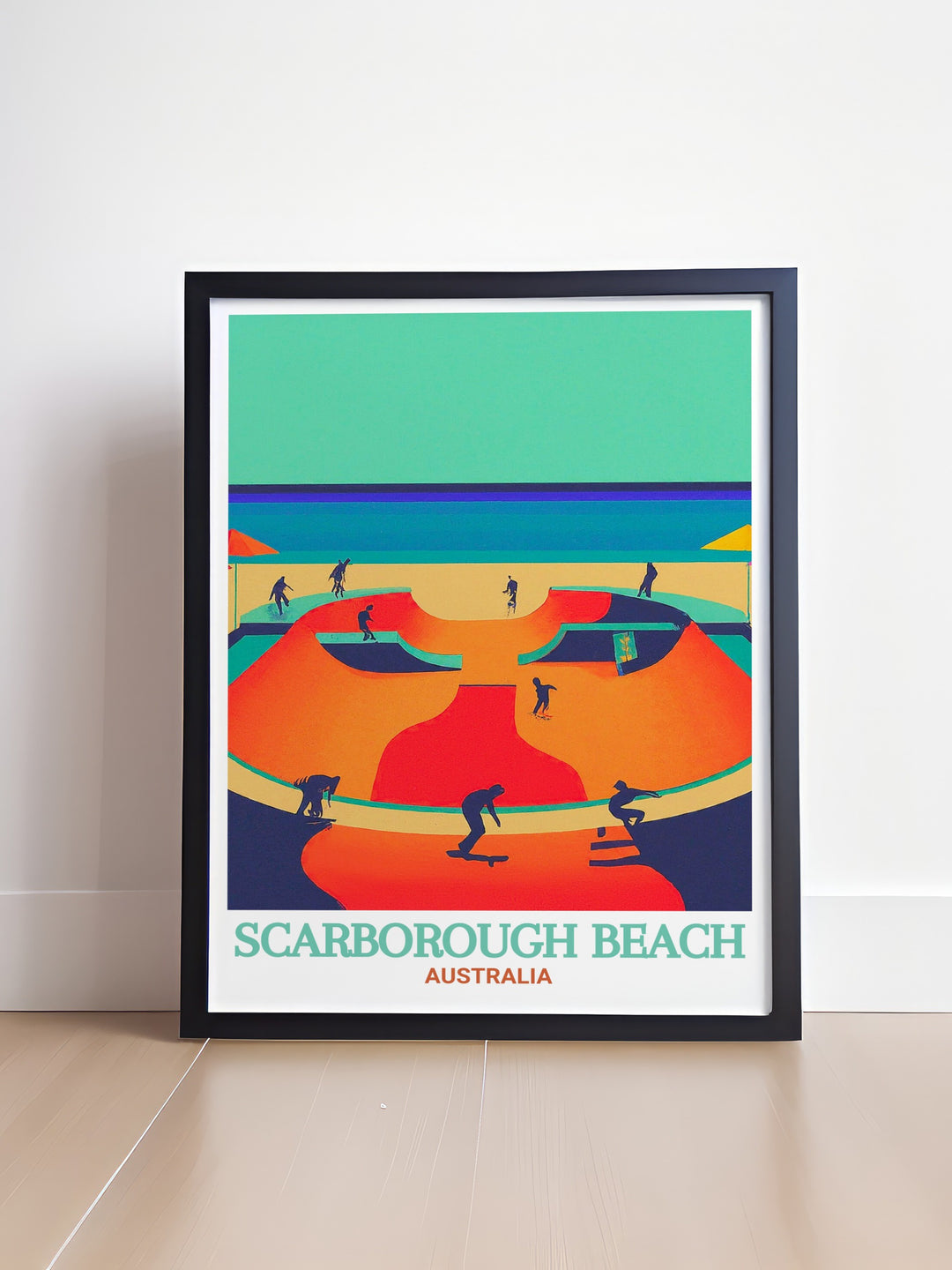 Add a touch of coastal charm to your home with Scarborough Skate Park art this Australia Print is perfect for those who appreciate contemporary design and the vibrant culture of Scarboroughs beachside community