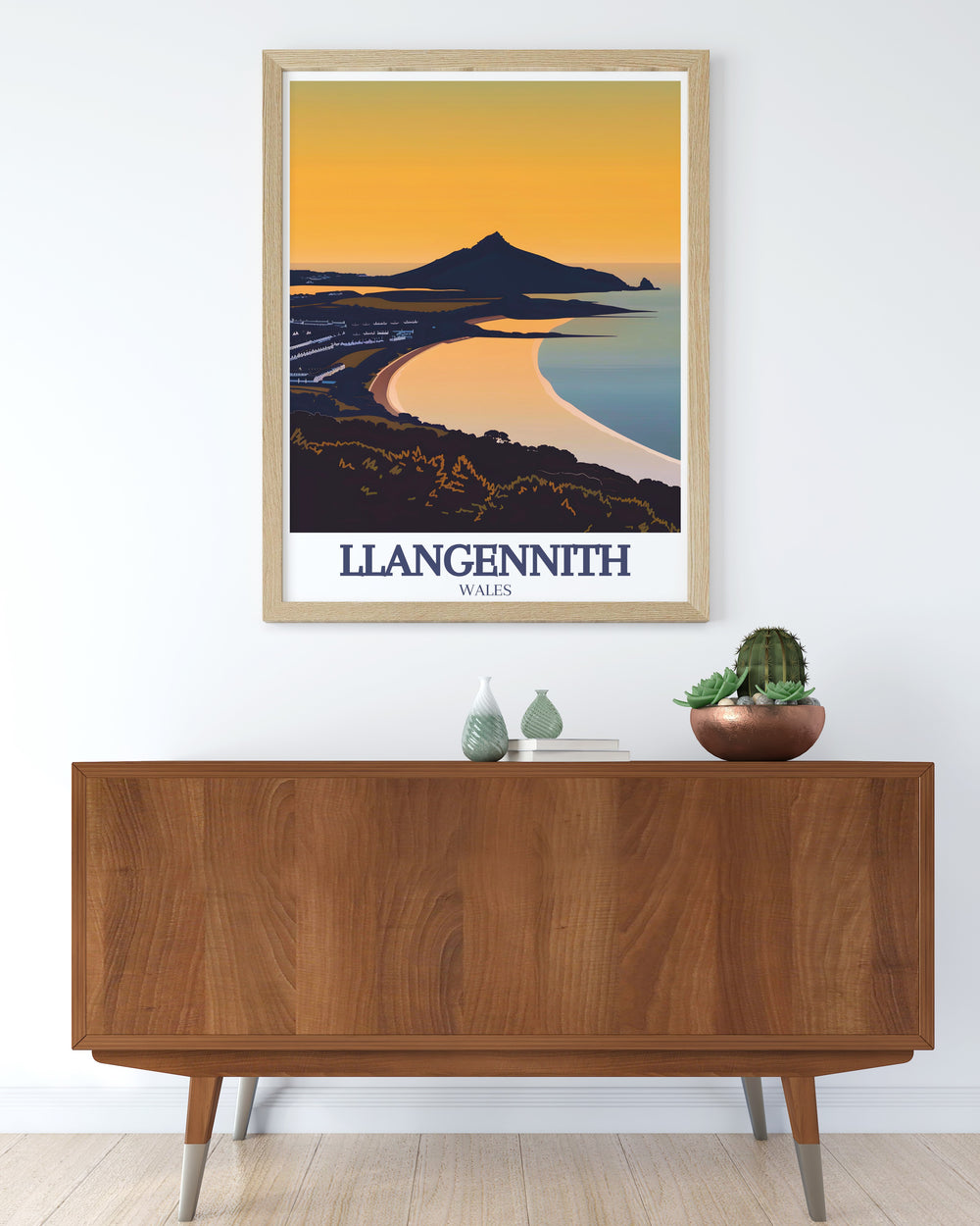 This Worms Head Vintage Poster celebrates the wild beauty of Wales coastline, featuring the dramatic cliffs and serene beaches of Rhossili Bay. Perfect for anyone who loves nature and travel, this print adds a classic touch of Wales to any room.