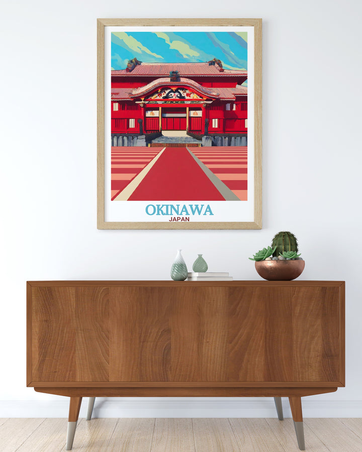 Captivating Shuri Castle wall art bringing the enchanting beauty and historical importance of Okinawas Shuri Castle into your home an excellent choice for art enthusiasts and history lovers