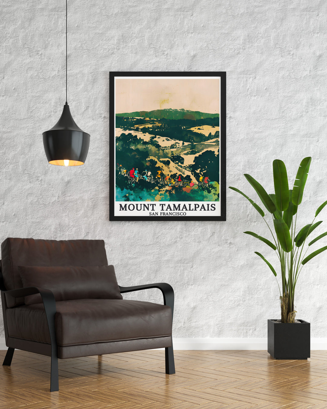 Mount Tamalpais art print offering a breathtaking view of Californias iconic landscapes, including the majestic Mount Diablo and the lush Muir Park. Perfect for gifts and decor.