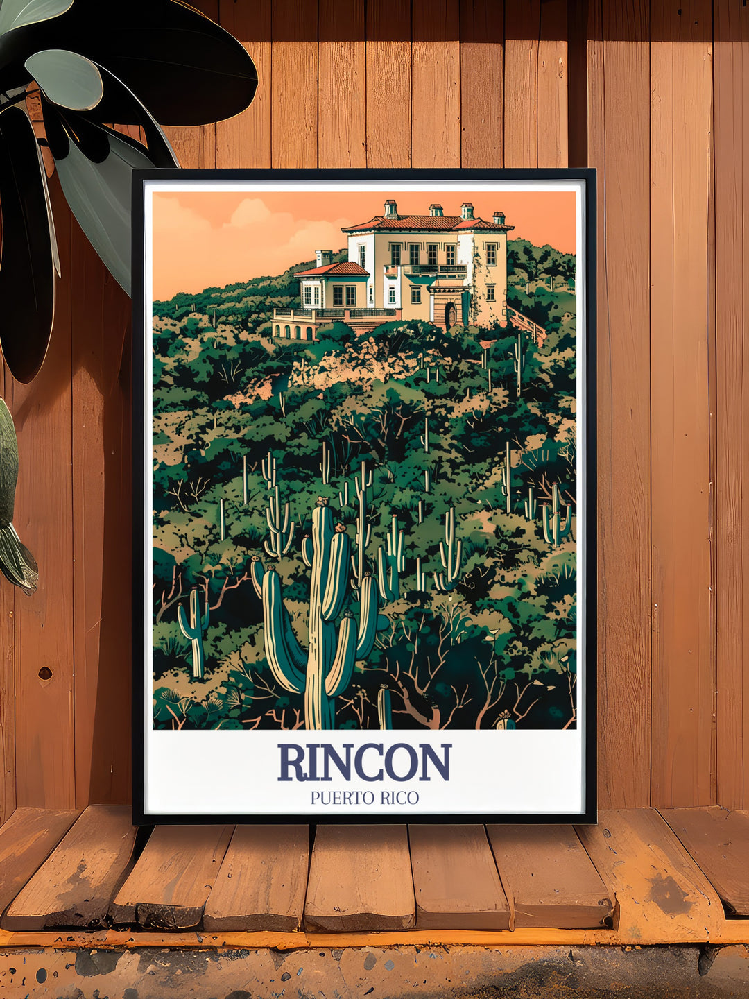 This Costa Rica art print highlights Rincon de la Vieja, Castillo Serrallés, and the Guánica Dry Forest. Perfect for home decor or as a gift, this artwork captures the countrys diverse landscapes, from volcanic craters to historical architecture and rare ecosystems.