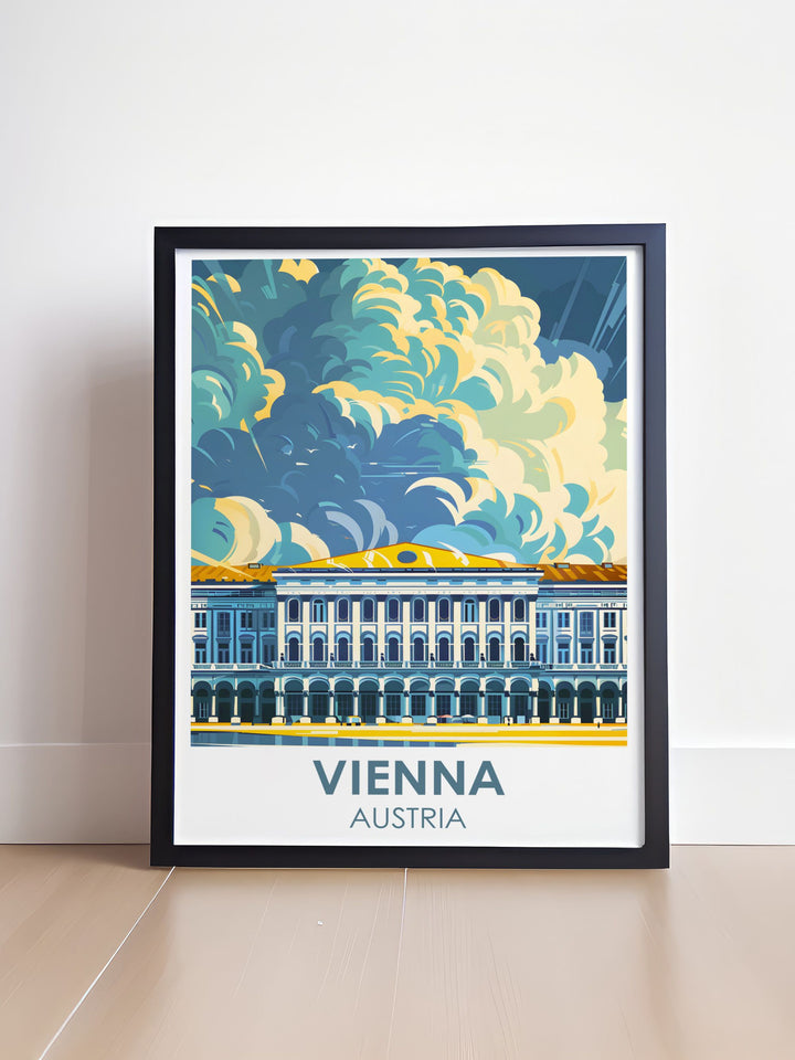 Stunning Vienna Wall Decor featuring the enchanting schonbrunn palace a perfect gift for travelers and art enthusiasts who admire Viennas architectural marvels