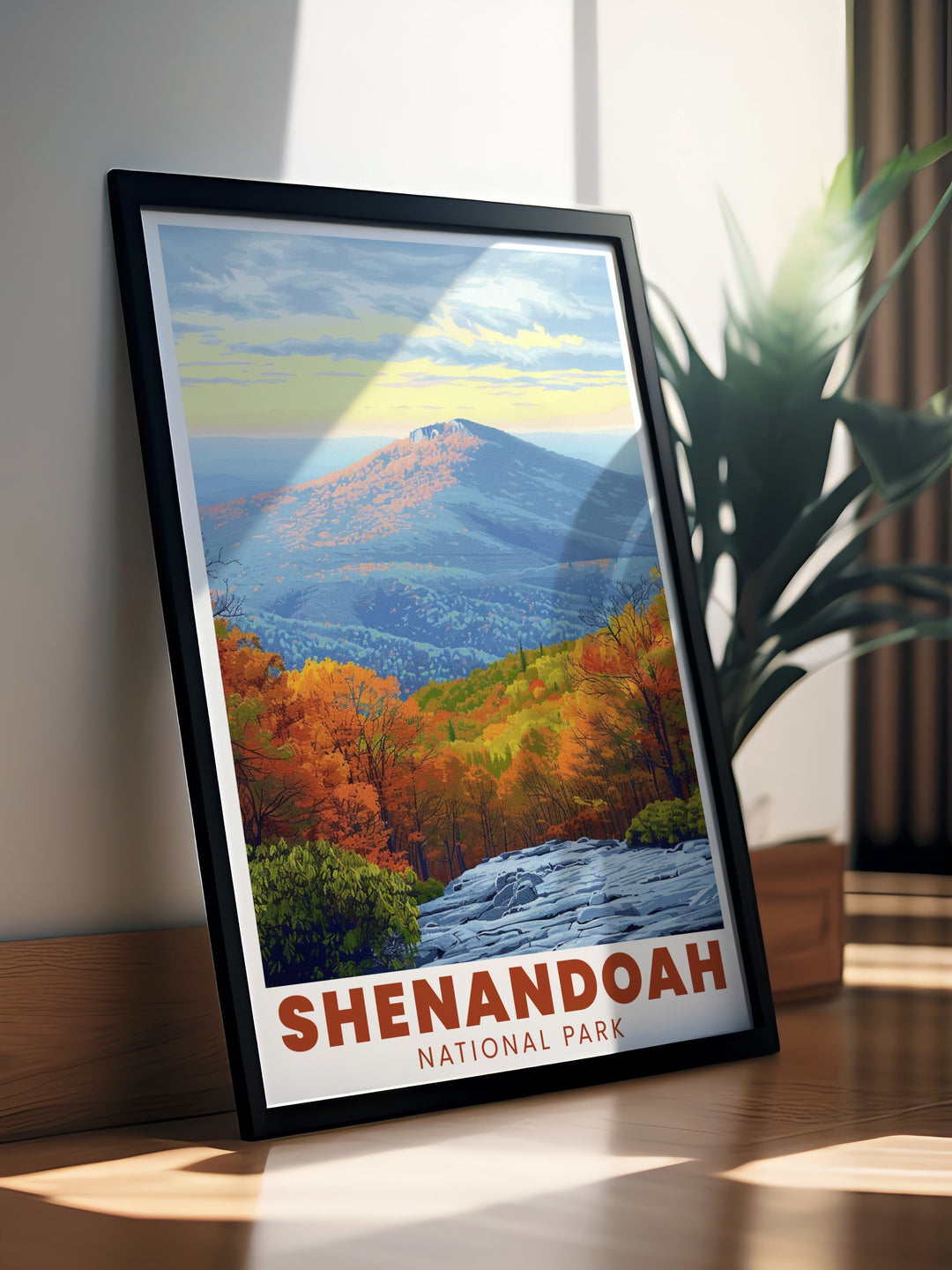 A stunning travel print featuring Old Rag Mountain in Shenandoah National Park. This artwork showcases the rugged beauty of the mountain and captures the essence of Virginias Blue Ridge Mountains. Perfect for adventurers and nature enthusiasts alike.