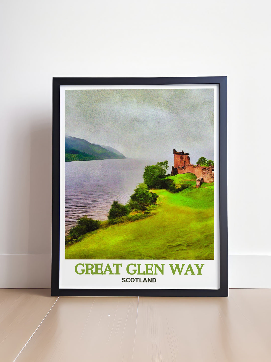 Loch Ness artwork and modern decor bring the mystique of the famous lake into your home this National Park print highlights the beauty of the Scottish Highlands and Great Glen Way making it perfect for nature lovers and outdoor enthusiasts alike