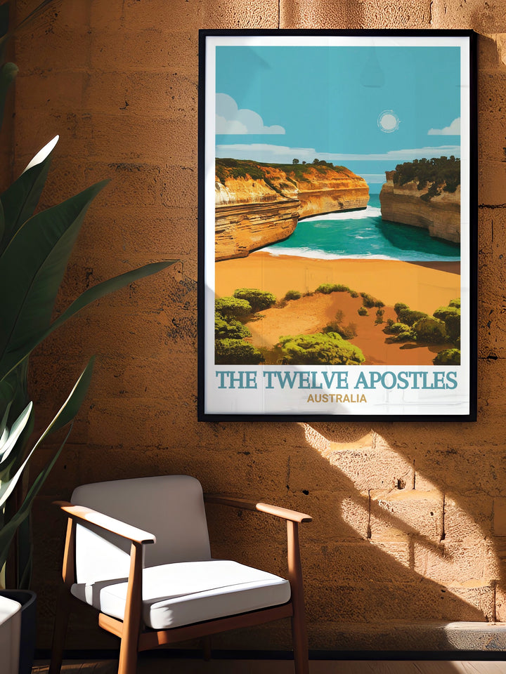 The Twelve Apostles and Loch Ard Gorge artwork serving as the perfect wall decor solution for various interior styles from minimalist to traditional