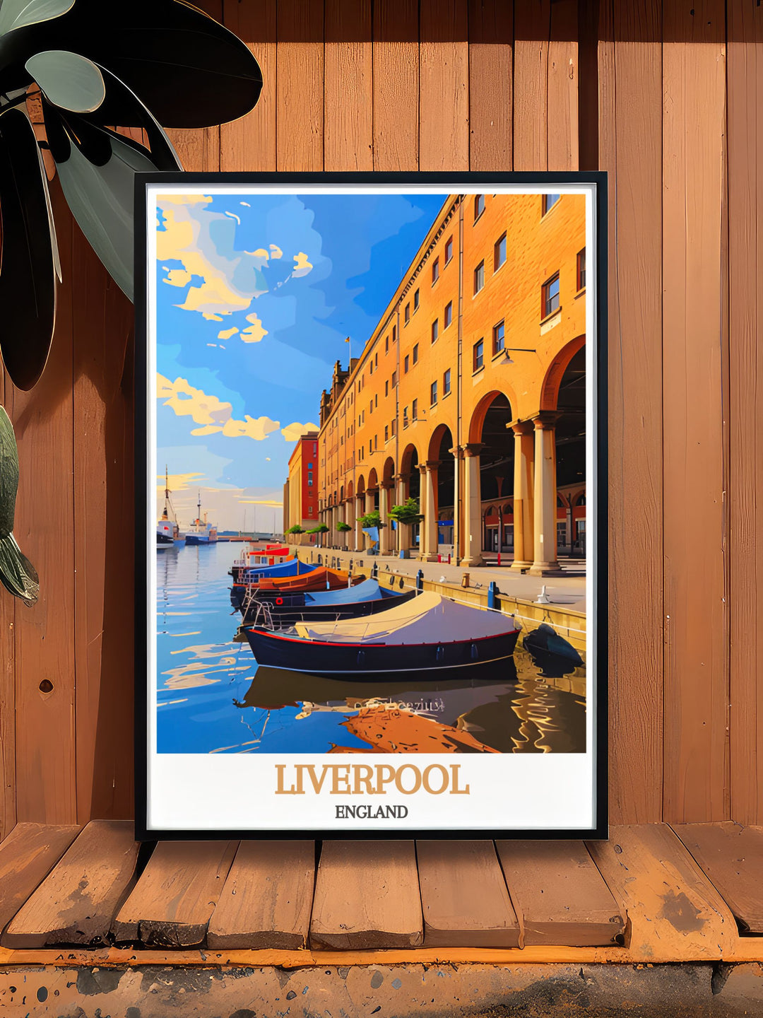 Enhance your home decor with the Cream Liverpool Poster a dance music print that captures the vibrancy of Liverpools electronic music scene ideal for modern interiors and Royal Albert Dock stunning living room decor