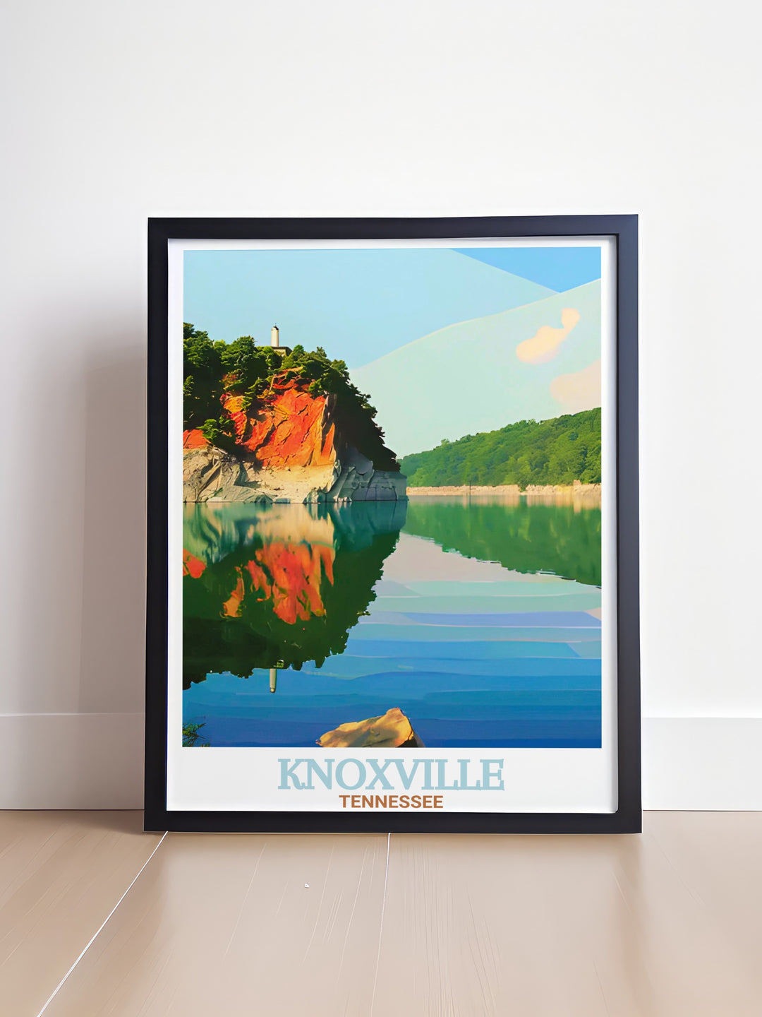 This Knoxville poster showcases the vibrant city of Knoxville, Tennessee, with scenic views of the Ijams Nature Center and lush greenery, perfect for anyone who loves nature and urban landscapes. Printed on high quality paper, this wall art captures the charm of Knoxville and its outdoor beauty.