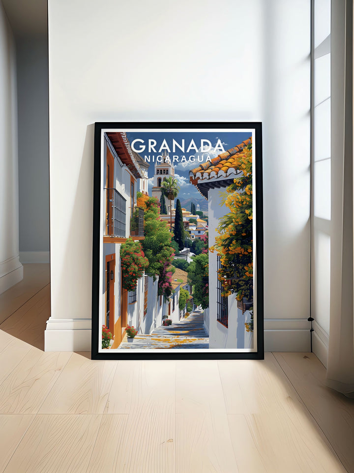 Travel poster print featuring the stunning Corn Islands perfect for home decor and gifts showcasing the vibrant beauty of Nicaragua in a captivating city art print ideal for any room