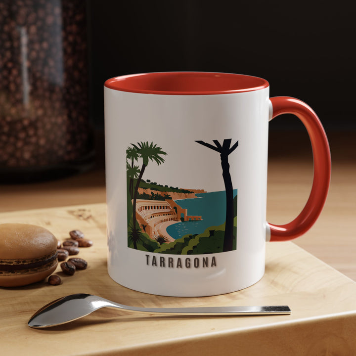 A beautifully designed Tarragona Spain mug celebrating citys charm. Perfect for coffee and tea lovers, featuring artwork inspired by Tarragonas rich culture and history. Dishwasher and microwave safe, this mug is a meaningful gift or keepsake for travelers and art enthusiasts.