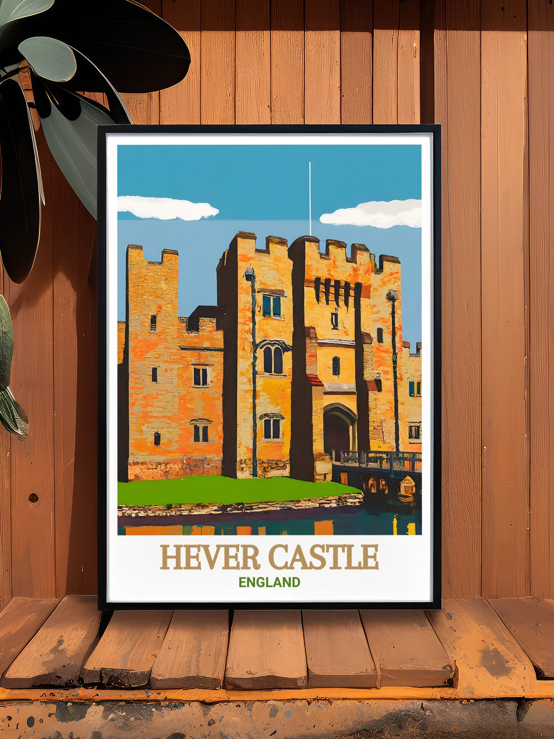 Elegant Hever Castle wall decor print bringing a touch of historical elegance to any interior design