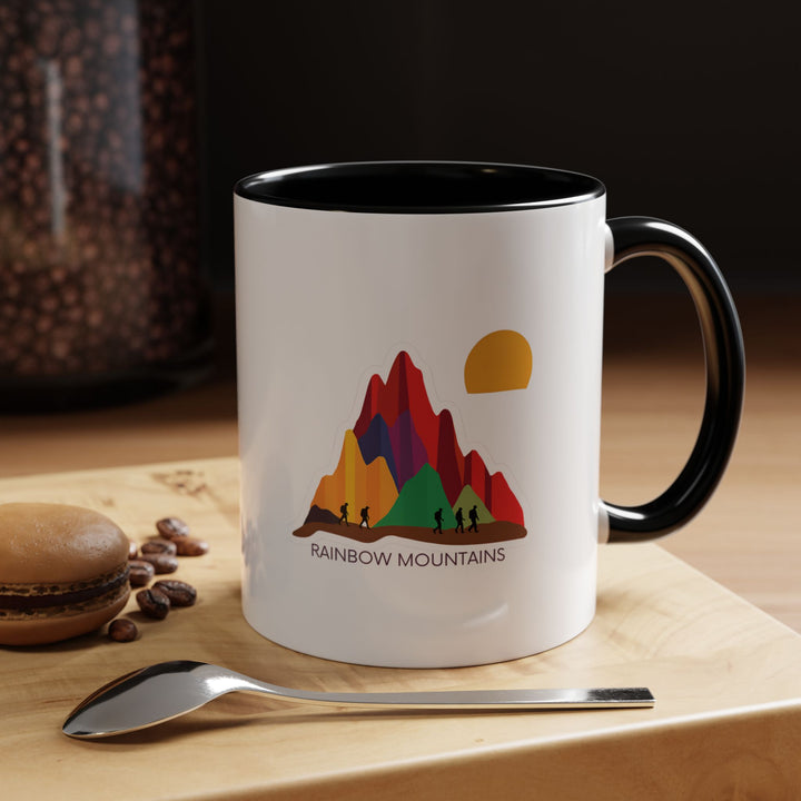 A premium Rainbow Mountains mug designed for enthusiasts and collectors. Showcasing intricate artwork of the stunning mountain landscapes, this ceramic mug is dishwasher and microwave safe, making it an elegant gift for nature fans.