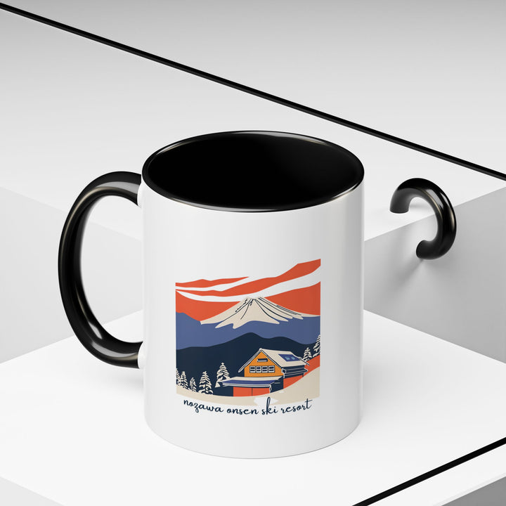 Enjoy a piece of Nozawa Onsen Ski Resort with this beautifully designed ceramic mug. Featuring vibrant artwork inspired by the resort’s stunning landscapes, it is microwave and dishwasher safe, making it both practical and artistic.