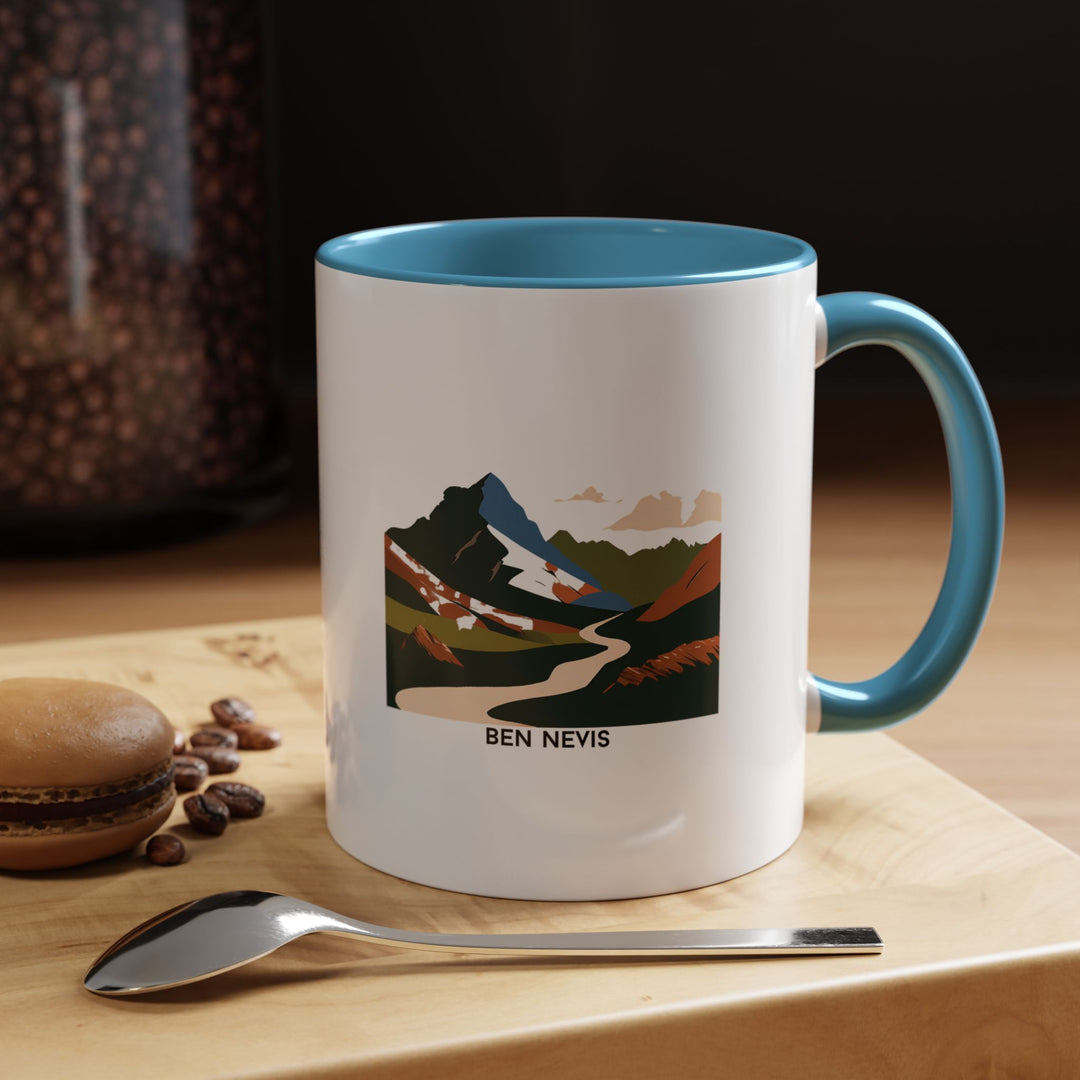 This Ben Nevis mug showcases the rugged beauty of Scotland’s iconic mountain with detailed artwork. Dishwasher-safe ceramic ensures practicality, making it ideal for coffee lovers and a perfect gift or keepsake for fans of the Scottish Highlands.