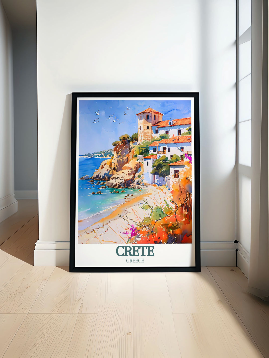 Celebrate the natural beauty of Elafonissi Beach with this high quality art print. Featuring the pristine lagoon and pink sands, this travel poster brings a piece of Cretes coastal paradise into your home, ideal for enhancing your decor or gifting to beach lovers.