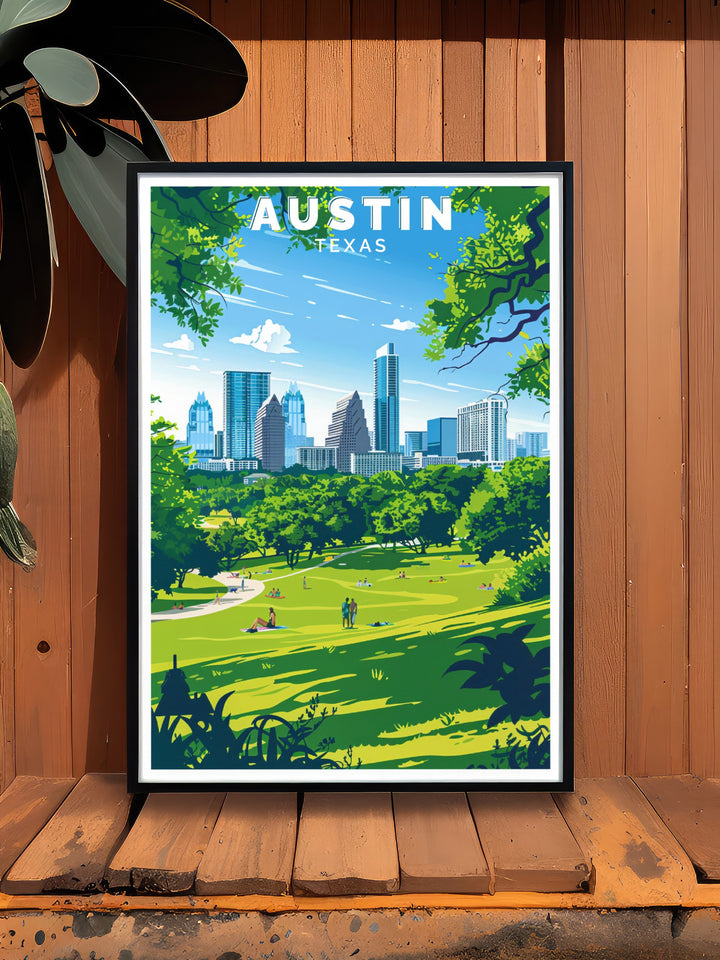 Vibrant Music Arts Festival prints including Bonnaroo and Zilker Park City view bringing the festival energy and scenic beauty into your living space