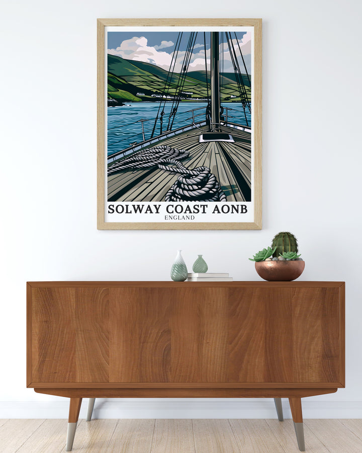 Solway Coast AONB Travel Posters. Highlighting the iconic landscapes of the Solway Coast AONB, Allonby, and the Galloway Hills, these travel posters are perfect for adding a touch of adventure to your home decor.