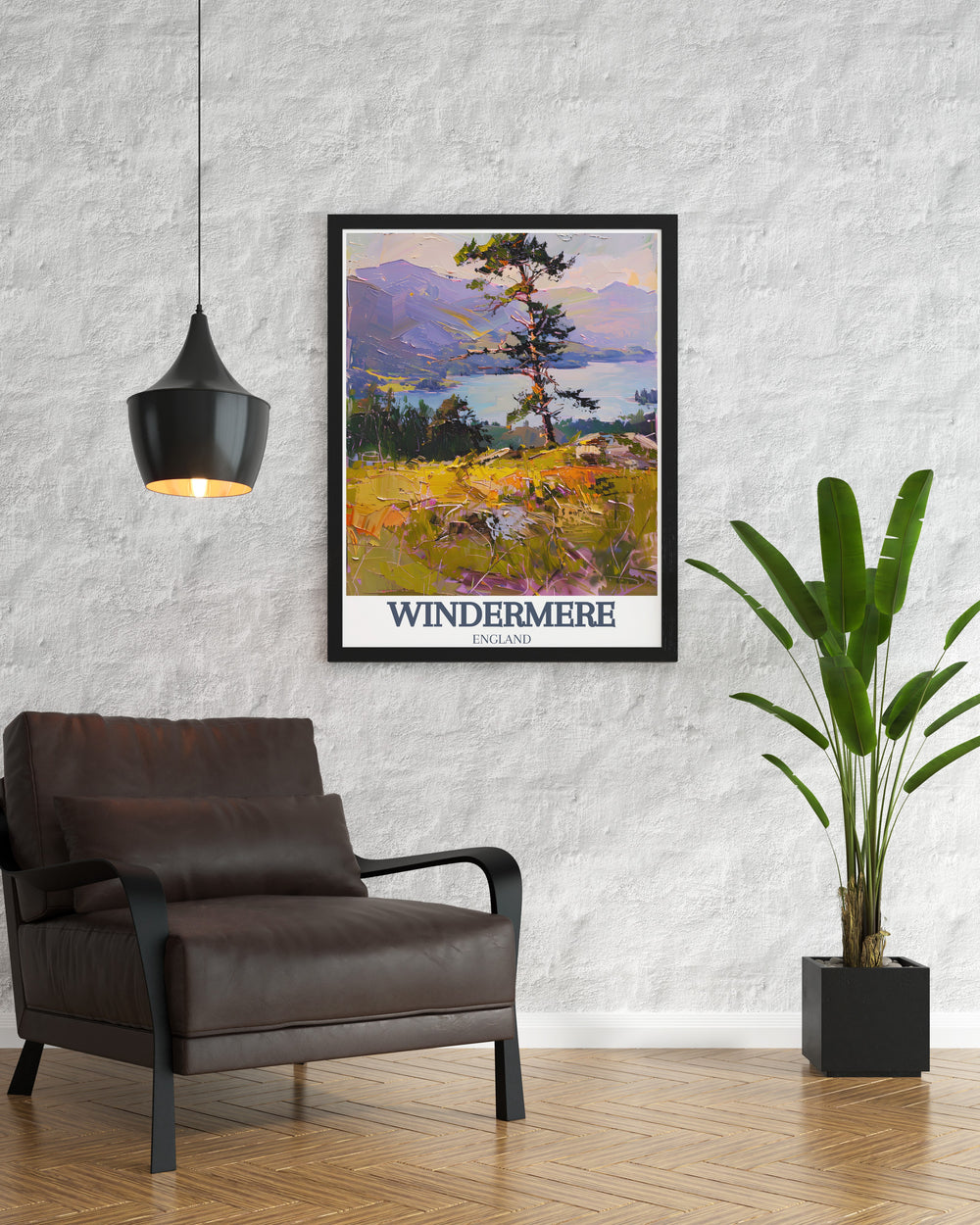 Lake Windermere Orrest Head Modern Print showcasing serene lake views and picturesque landscapes perfect for elegant home decor and wall art